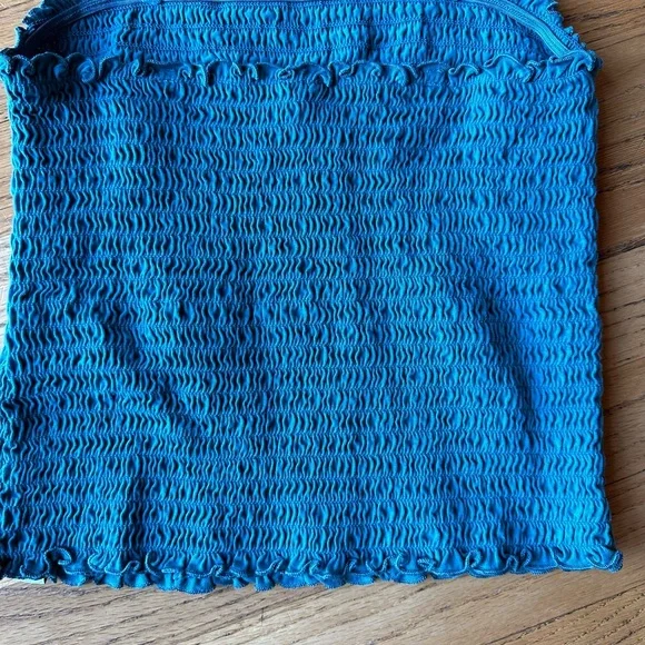 Hollister tube top girls 11/12 blue green color textured - Picture 5 of 7